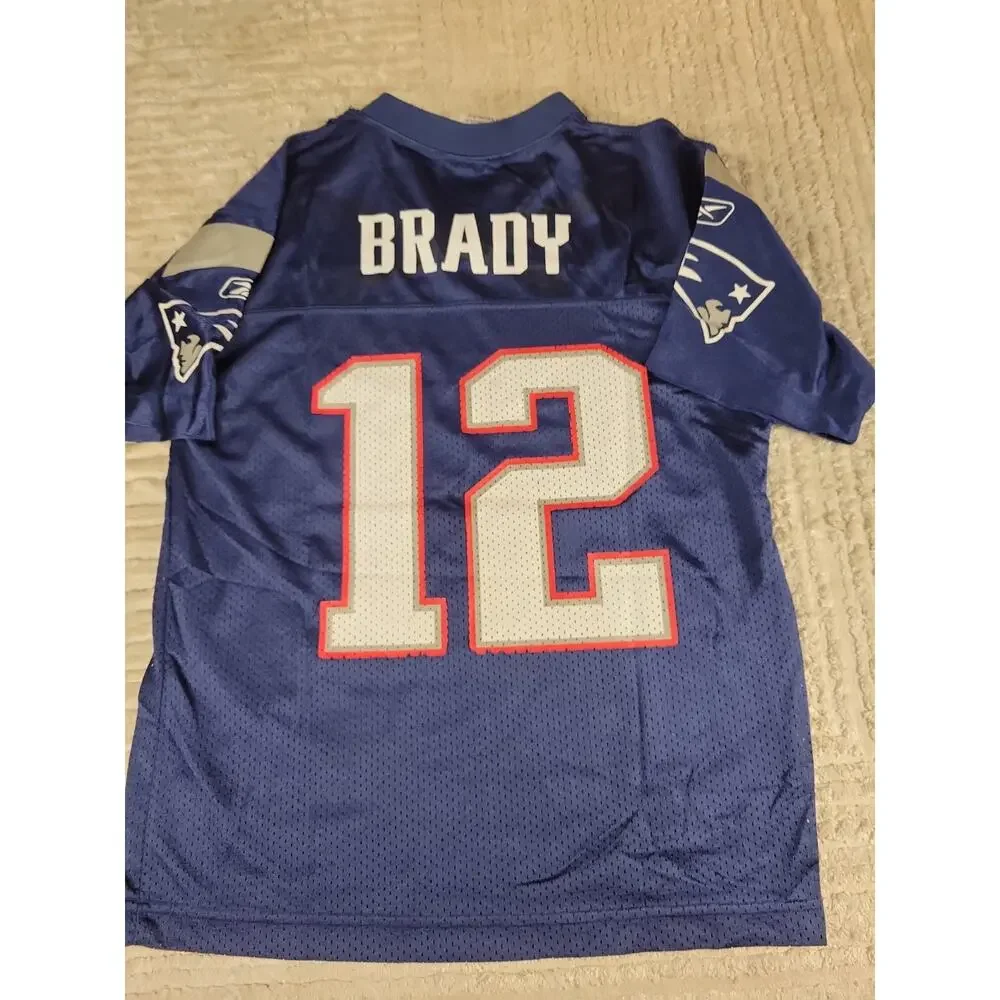 Reebok Tom Brady New England Patriots Jersey Youth Medium Boys Kids Children